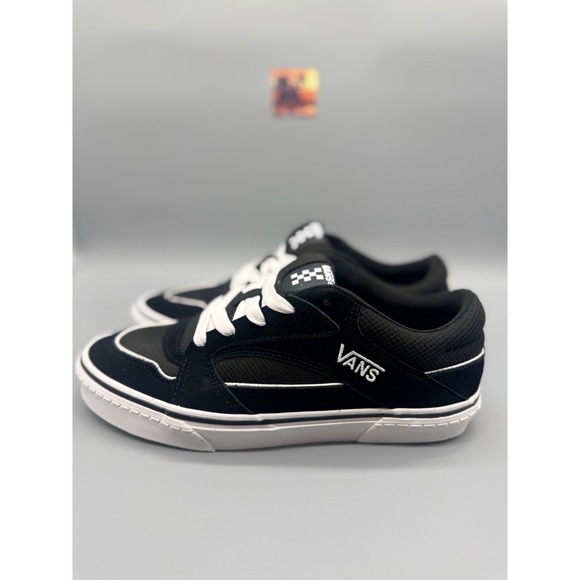 VANS Colson Suede Leather Mesh Shoes Black & White Men\'s 10.5 NEW